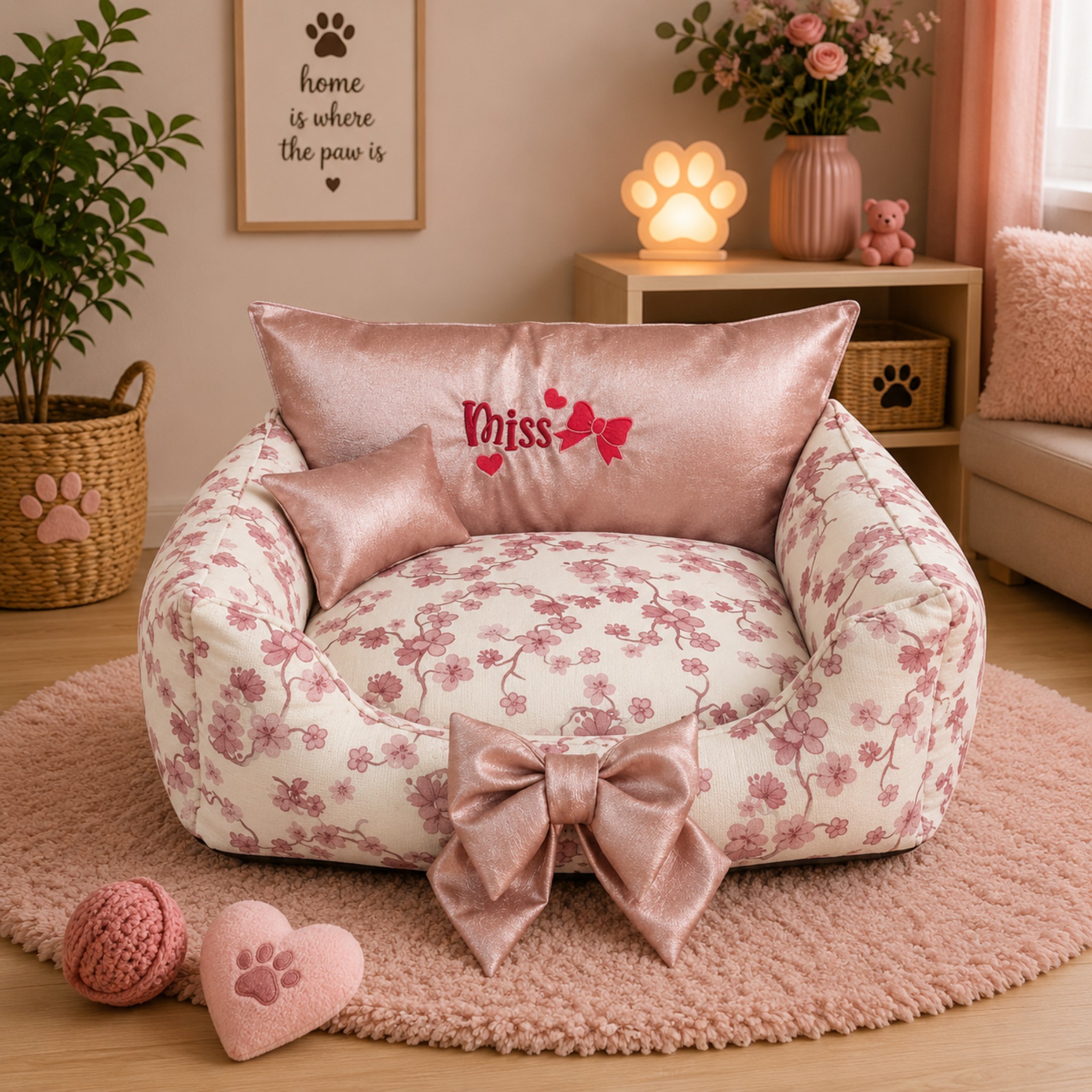 Cuccia Miss Rosa per Cani di Piccola Taglia